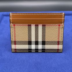 Authentic Burberry double card holder man’s woman’s unisex wallet