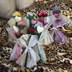 handmade crochet flowers!