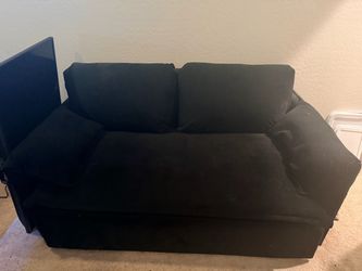 Black Queen Pull-Out Sleeper Sofa