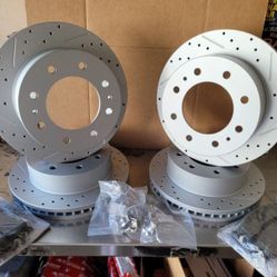 Sierra Silverado 2500 Drill Slot Rotors Plus HEAVY-DUTY Pads And Hardware