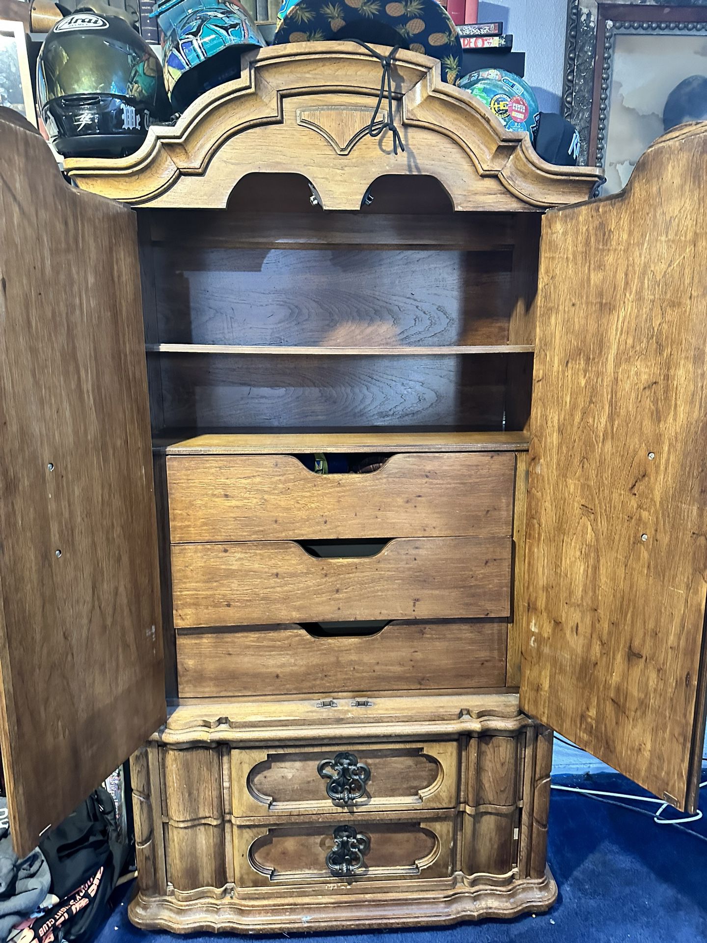 Armoire, Vintage Furniture, Wood Dresser, Storage 