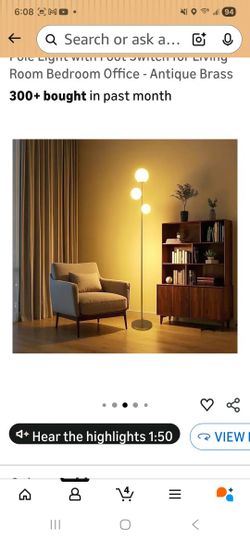 Mid Century Modern 3 Globe Floor Lamp