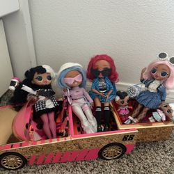 ~LOL Car And 4 Dolls And Two Baby’s~