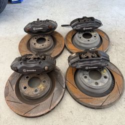 2015-2020 DODGE CHALLENGER BREMBO CALIPERS FRONT REAR SLOTTED ROTORS CHARGER 300