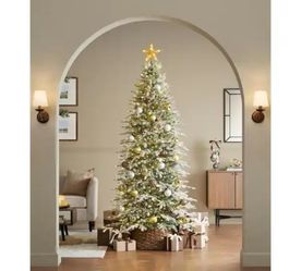 7.5 ft. Grand Duchess Twinkling Balsam Fir Slim Flocked LED Pre-Lit Artificial Christmas Tree