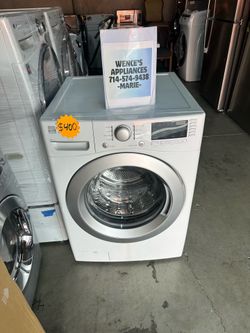 WHITE LG WASHER FRONT LOAD