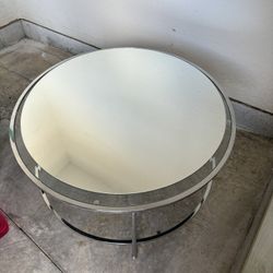 Glass table With Mirror bottom 