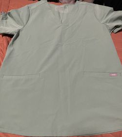 Figs Light Green Scrub Top