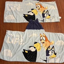 Two Bluey Toddler Hooded Towels