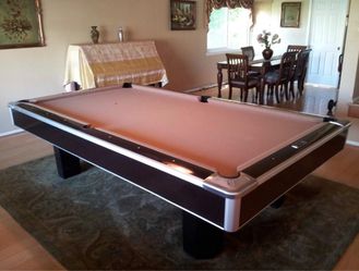 Brunswick Centurion 9’ Slate top Billiards Pool table Gloss black