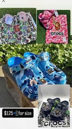 B A P E crocs