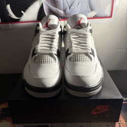 Nike Air Jordan 4 Retro Men's Size 10.5 White Cement 2025 FV5029-100