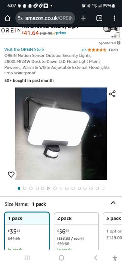 Orien Motion Sensor Outdoor Light