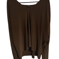 Express Womens long sleeve Brown soft Top size XL pre-owned