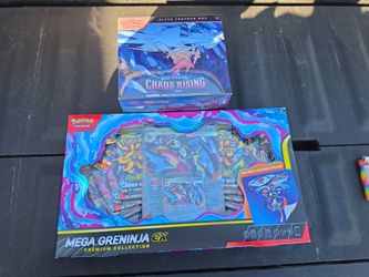Pokémon Mega Greninja EX Premium Collection & Chaos Rising Elite Trainer Box
