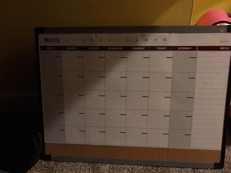 Whiteboard calendar