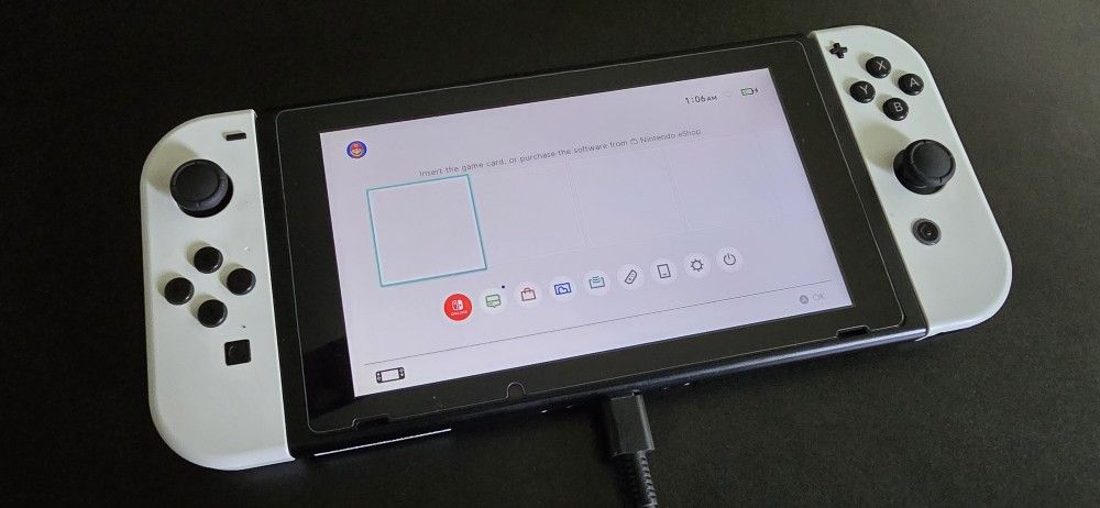 Nintendo Switch HAC-001 with White Joycons