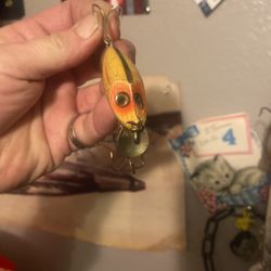 Wooden Hand Carved Antique Fishing Lure