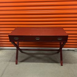 Red 3 Drawer Writing Desk 