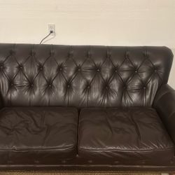 Brown Leather Couch