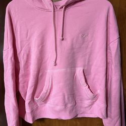 hollister pink hoodie (size m)