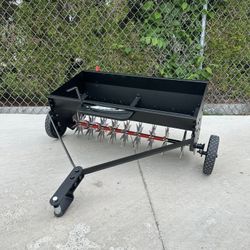Tow Spike Seeder For Lawn Care & Fertilization 