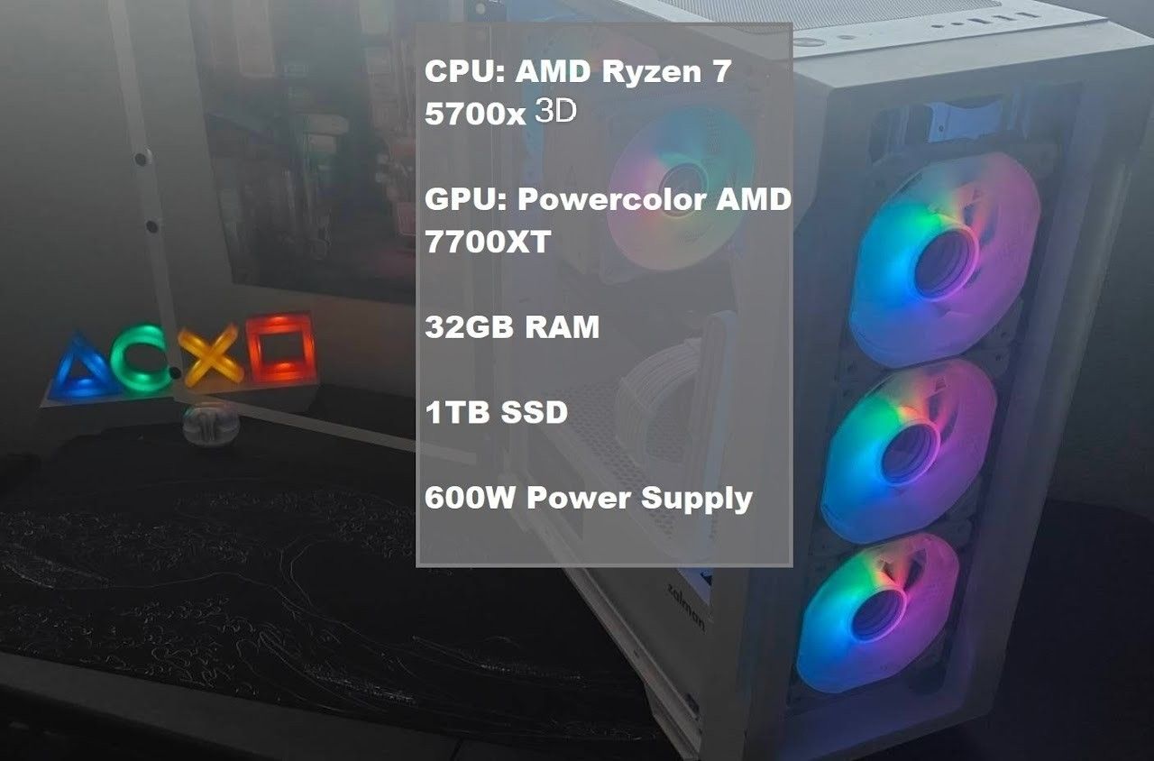 Gaming PC: Ryzen 7 5700x 3D | AMD 7700XT | 32GB RAM