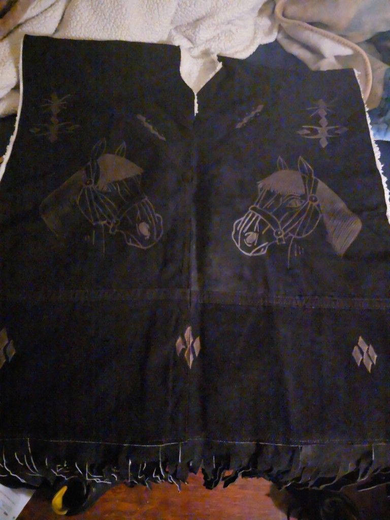 REAL COW LEATHER PONCHO