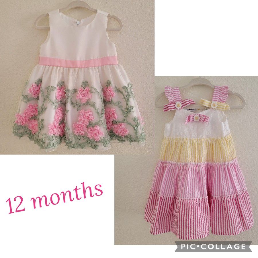 Baby Girl Dresses Bundle Size 12 month