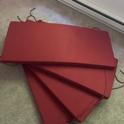 Red Polyester Bench Cushion-4