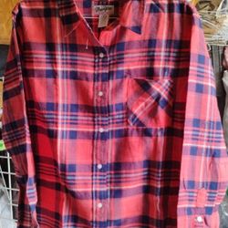 Peach Flannel Women's Shirt 