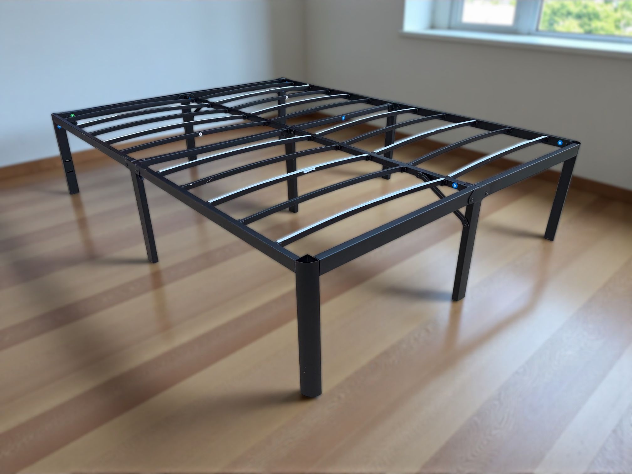 Amazon Basics Black Steel Queen Platform Bed Frame