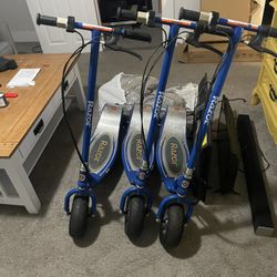 3 Razor Electric Scooters e300