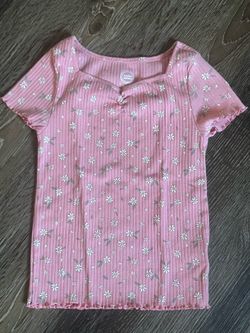 Camiseta rosa de margaritas Wonder Nation - Talla 7-8 años (M) Niña