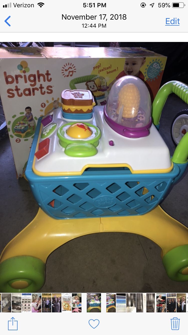 Baby Walker Talking Shopping Cart Toy With Box
