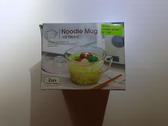 Glass Noodle Mug Bowl with Lid