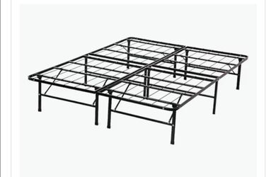 Queen size foldable metal bed frame