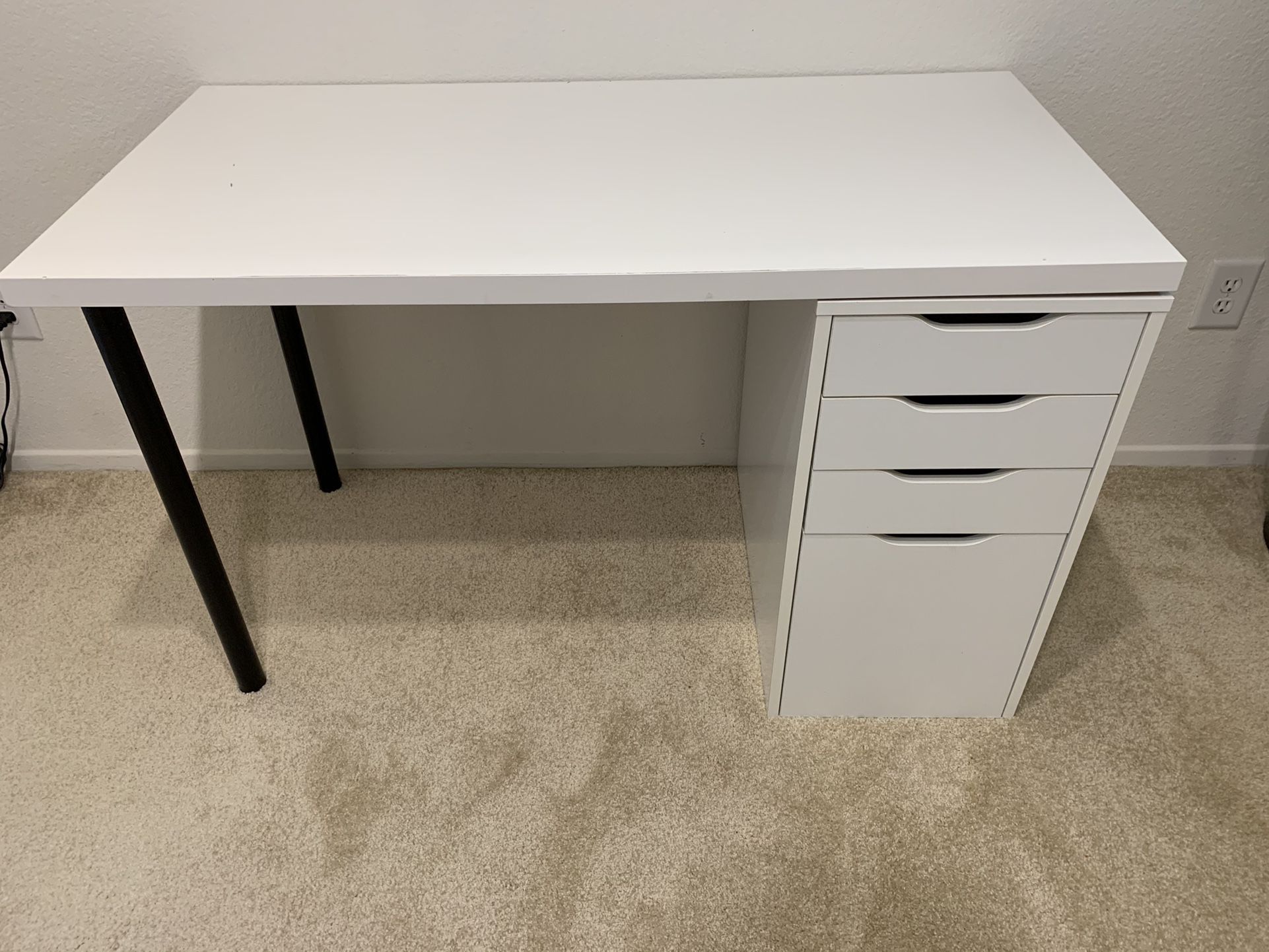 IKEA Alex Drawer With Lonmon Table Desk Vanity And Legt