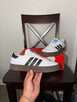 Adidas Sambarose Cloud White Black Women’s Platform Samba Sz 7 AQ1134 Sneaker