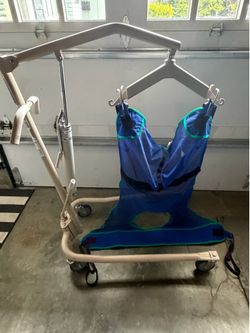Hydraulic Lift w/ Adjustable Base + New Sling