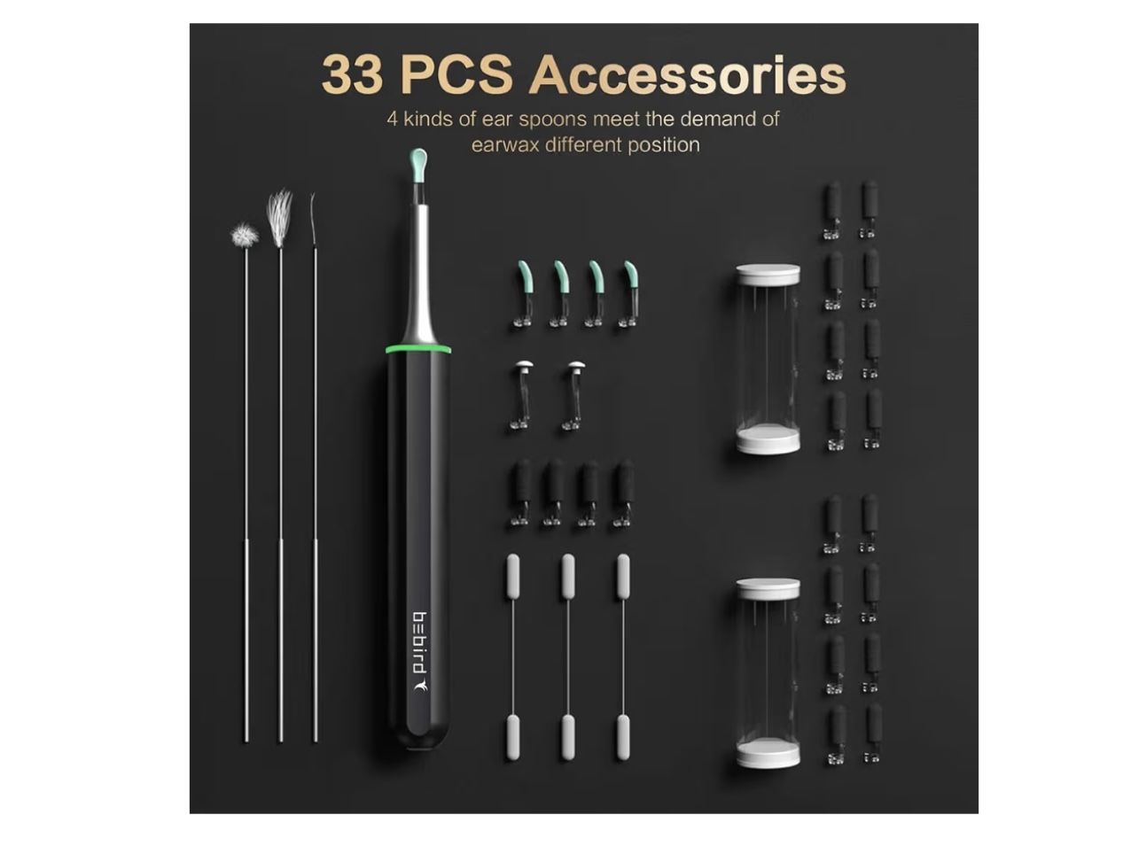 BEBIRD X17 Pro Ear Wax Removal Camera Endoscope, All Aluminum Body H-Speed WiFi 6 Axis Intelligent Gyroscope Safe Professional 1080p Smart Visual Ear 