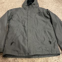 North Face Winter Jacket  Grey Medium 
