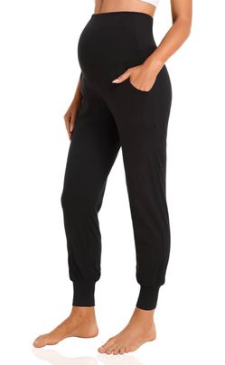 Maternity Pants Over the Belly Pregnancy Work Trousers