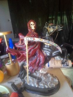 skeleton riding the black horse