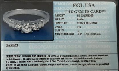 Diamond And Platinum Wedding/engagement Ring See Info In Pics
