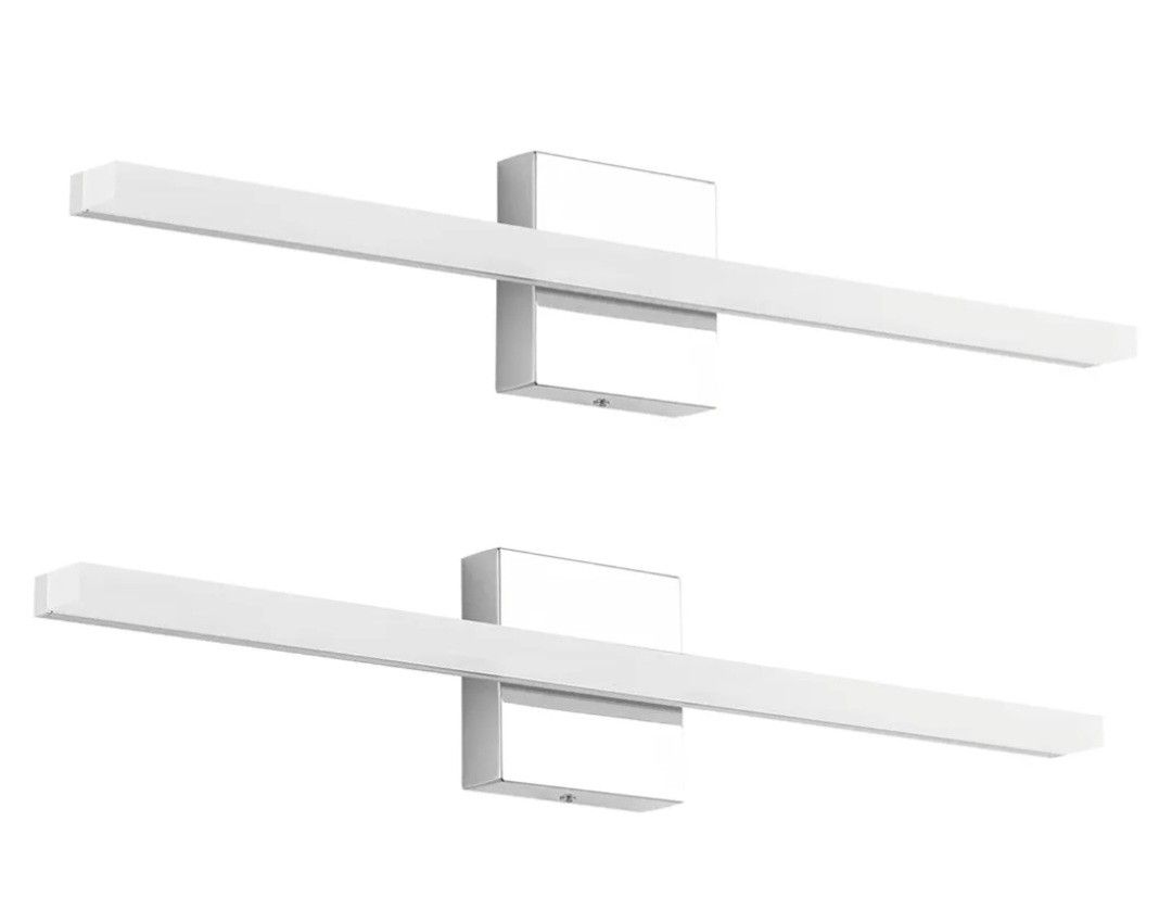 Combuh 24in LED Bathroom Light Fixture Chrome (2-pack) New