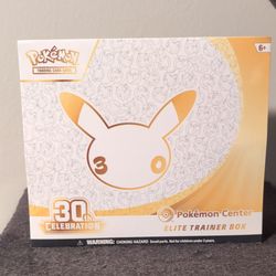 Pokemon Center 30th Anniversary ETB Booster Packs