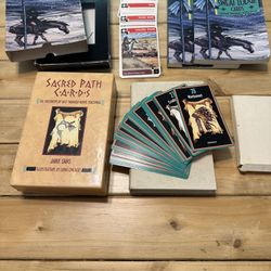 * Lodge Cards: Spiritual Teachings of the Sioux - Cards + Book/Box Case + Extra Book  * Sacred Path Cards & Book - Medicine Cards & Book/Box Case 