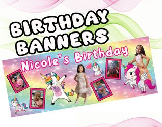Birthday Banners 4ft By 2 1/2