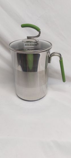 Kuhn Rikon Teal 4th Burner Pot Asparagus/Corn Cob Steamer w/Basket